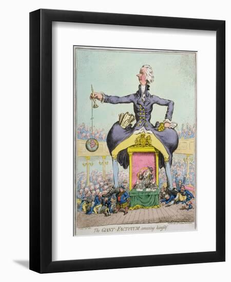 The Giant Factotum Amusing Himself, Published by Hannah Humphrey in 1797-James Gillray-Framed Giclee Print