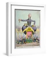 The Giant Factotum Amusing Himself, Published by Hannah Humphrey in 1797-James Gillray-Framed Giclee Print