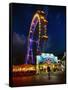 The Giant Ferris Wheel of Vienna at Night-George Oze-Framed Stretched Canvas