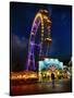 The Giant Ferris Wheel of Vienna at Night-George Oze-Stretched Canvas