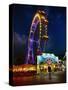 The Giant Ferris Wheel of Vienna at Night-George Oze-Stretched Canvas