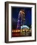 The Giant Ferris Wheel of Vienna at Night-George Oze-Framed Photographic Print