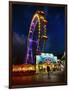 The Giant Ferris Wheel of Vienna at Night-George Oze-Framed Photographic Print