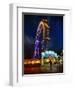 The Giant Ferris Wheel of Vienna at Night-George Oze-Framed Premium Photographic Print