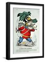 The Giant German Ogre, Caricature of Otto Von Bismarck-null-Framed Giclee Print