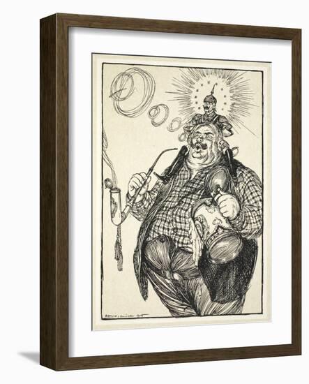 The Giant Michel and the Dwarf Wilhelm ('The Dwarf Thinks Himself Big Because He Can Spit a Long…-Edmund Joseph Sullivan-Framed Giclee Print