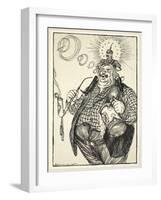 The Giant Michel and the Dwarf Wilhelm ('The Dwarf Thinks Himself Big Because He Can Spit a Long…-Edmund Joseph Sullivan-Framed Giclee Print