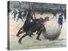 The Giant Snowball-Jean Mayne-Stretched Canvas