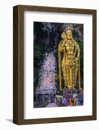 The Giant Statue to the Hindu Lord Murugan at the Entrance to the Batu Caves, Gomback, Selangor-Sean Cooper-Framed Photographic Print