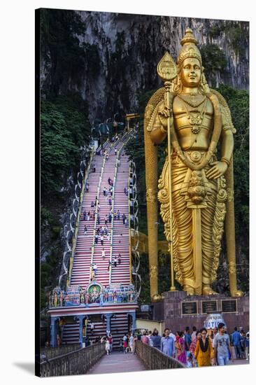 The Giant Statue to the Hindu Lord Murugan at the Entrance to the Batu Caves, Gomback, Selangor-Sean Cooper-Stretched Canvas