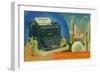 The Giant Underwood Master Typewriter and the New York World's Fair, 1939-null-Framed Giclee Print