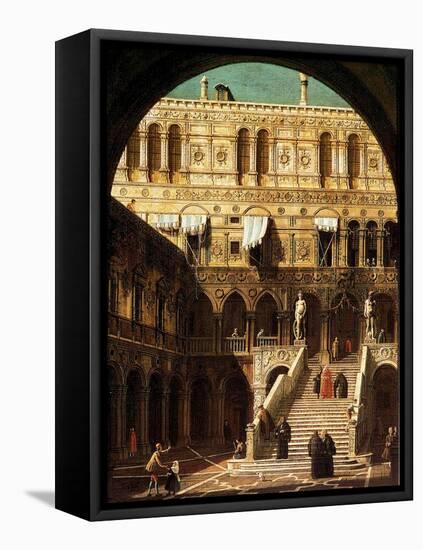 The Giants' Steps, Venice, 1765-Canaletto-Framed Stretched Canvas