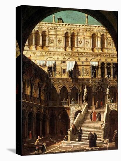 The Giants' Steps, Venice, 1765-Canaletto-Stretched Canvas