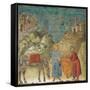 The Gift of the Mantle-Giotto di Bondone-Framed Stretched Canvas