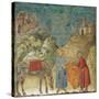 The Gift of the Mantle-Giotto di Bondone-Stretched Canvas