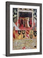 The Gift of the Ring, Wedding Scene Between Sienese Noble Families, 1473-Sano di Pietro Sano di Pietro-Framed Giclee Print