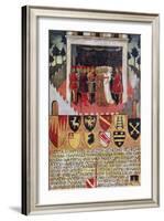 The Gift of the Ring, Wedding Scene Between Sienese Noble Families, 1473-Sano di Pietro Sano di Pietro-Framed Giclee Print