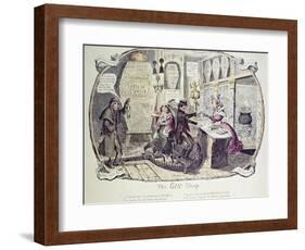 The Gin Shop, 1829-George Cruikshank-Framed Giclee Print