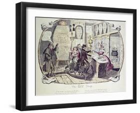 The Gin Shop, 1829-George Cruikshank-Framed Giclee Print