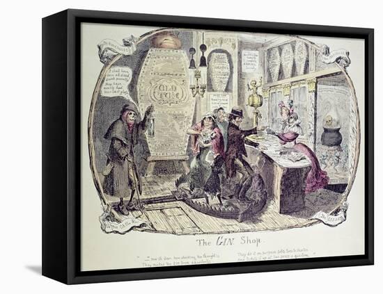 The Gin Shop, 1829-George Cruikshank-Framed Stretched Canvas