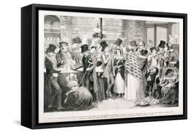 The Gin Shop, Plate 1 of "The Drunkard's Children," 1848-George Cruikshank-Framed Stretched Canvas