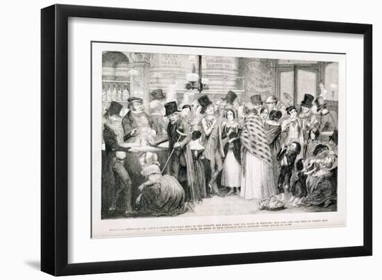 The Gin Shop, Plate 1 of "The Drunkard's Children," 1848-George Cruikshank-Framed Giclee Print