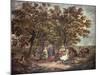 The Gipsies Tent, Engraved by Joseph Grozar-George Morland-Mounted Giclee Print