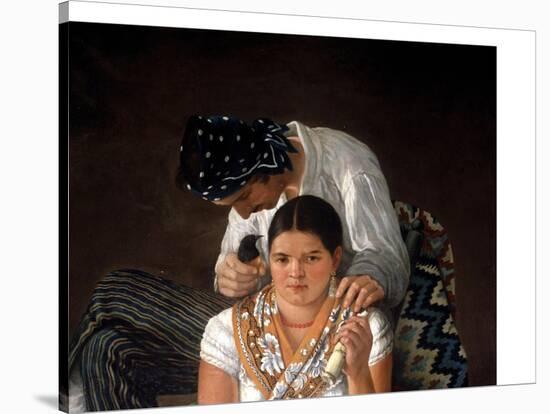 The Gipsy Boy and Girl, Private Collection, (C19th)-José Agustín Arrieta-Stretched Canvas