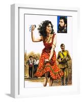 The Gipsy Girl Who Conquered the World, Carmen, Illustration from 'The Music-Makers', 1982-Payne-Framed Giclee Print