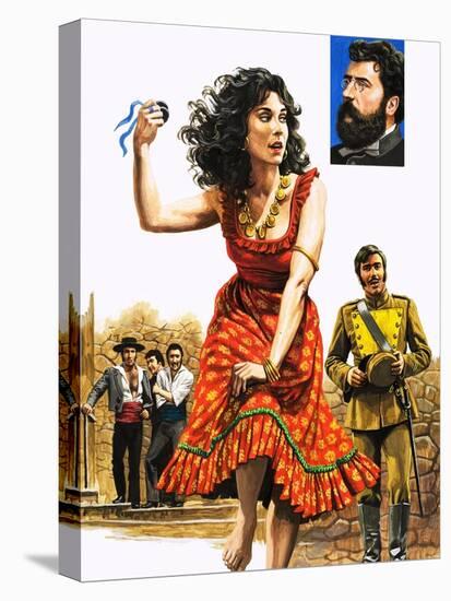 The Gipsy Girl Who Conquered the World, Carmen, Illustration from 'The Music-Makers', 1982-Payne-Stretched Canvas