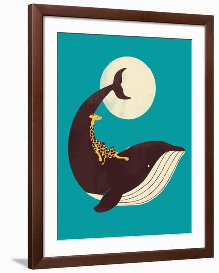 The Giraffe and the Whale-Jay Fleck-Framed Art Print