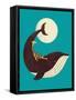 The Giraffe and the Whale-Jay Fleck-Framed Stretched Canvas