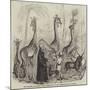 The Giraffes, and their Nubian Attendants, at the Surrey Zoological Gardens-null-Mounted Giclee Print