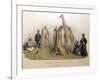 The Giraffes with the Arabs, 1836-George The Elder Scharf-Framed Giclee Print