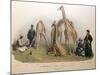 The Giraffes with the Arabs, 1836-George The Elder Scharf-Mounted Giclee Print