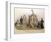 The Giraffes with the Arabs, 1836-George The Elder Scharf-Framed Giclee Print