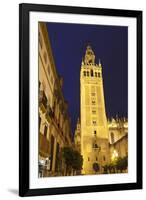 The Giralda at Night, UNESCO World Heritage Site, Seville, Andalucia, Spain, Europe-Stuart Black-Framed Photographic Print