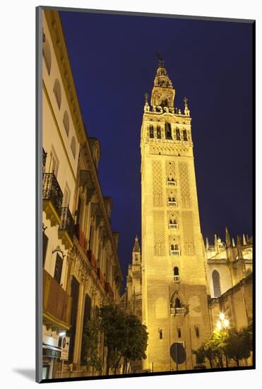 The Giralda at Night, UNESCO World Heritage Site, Seville, Andalucia, Spain, Europe-Stuart Black-Mounted Photographic Print