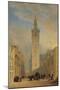 The Giralda Seen from Calle Placentines-José Domínguez Bécquer-Mounted Giclee Print