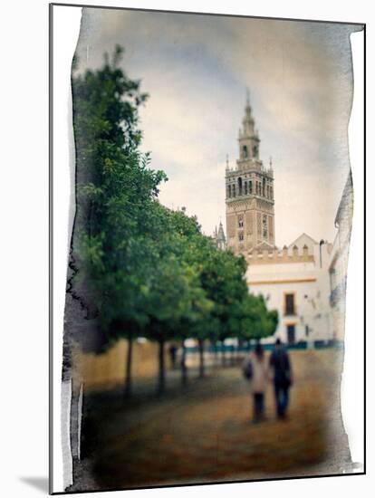 The Giralda Tower as Seen from Patio De Banderas Square, Seville, Spain-Felipe Rodriguez-Mounted Photographic Print