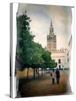 The Giralda Tower as Seen from Patio De Banderas Square, Seville, Spain-Felipe Rodriguez-Stretched Canvas