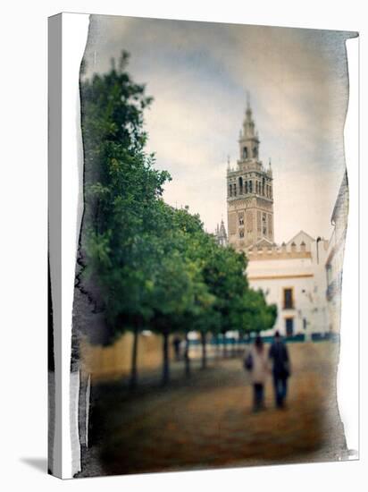 The Giralda Tower as Seen from Patio De Banderas Square, Seville, Spain-Felipe Rodriguez-Stretched Canvas