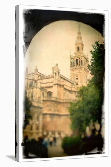 The Giralda Tower as Seen from Patio De Banderas Square, Seville, Spain-Felipe Rodriguez-Stretched Canvas