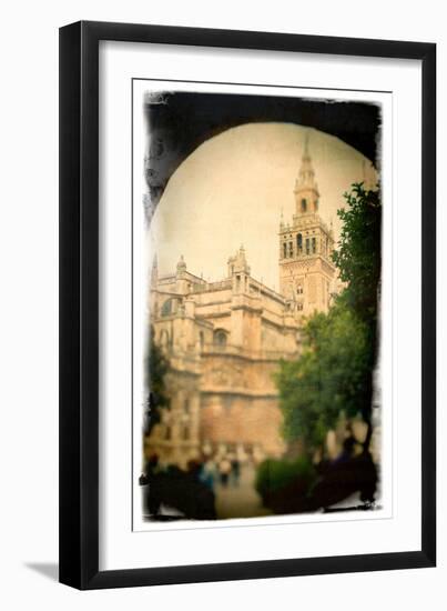 The Giralda Tower as Seen from Patio De Banderas Square, Seville, Spain-Felipe Rodriguez-Framed Premium Photographic Print