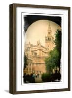 The Giralda Tower as Seen from Patio De Banderas Square, Seville, Spain-Felipe Rodriguez-Framed Photographic Print
