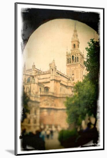 The Giralda Tower as Seen from Patio De Banderas Square, Seville, Spain-Felipe Rodriguez-Mounted Photographic Print