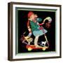 The Girl and the Scooter - Child Life-Hazel Frazee-Framed Giclee Print