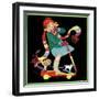 The Girl and the Scooter - Child Life-Hazel Frazee-Framed Giclee Print