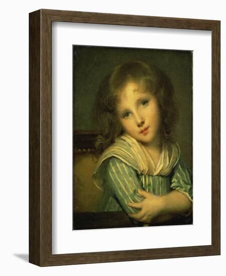 The Girl at the Table-Jean-Baptiste Greuze-Framed Giclee Print