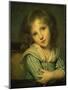 The Girl at the Table-Jean-Baptiste Greuze-Mounted Giclee Print